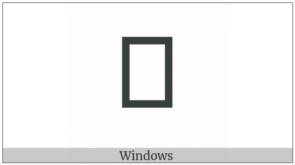 Ahom Vowel Sign E on various operating systems