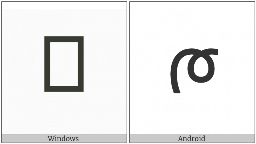 Lepcha Letter Ja on various operating systems