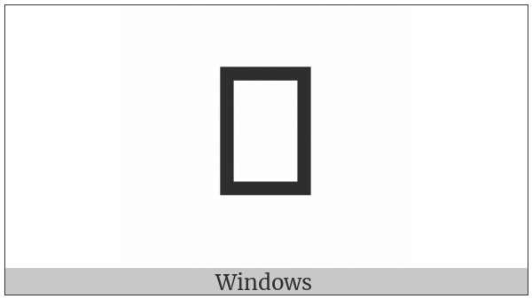 Lepcha Vowel Sign U on various operating systems