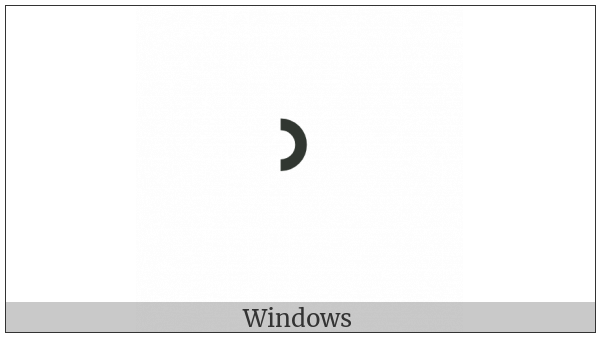 Modifier Letter Centred Right Half Ring on various operating systems