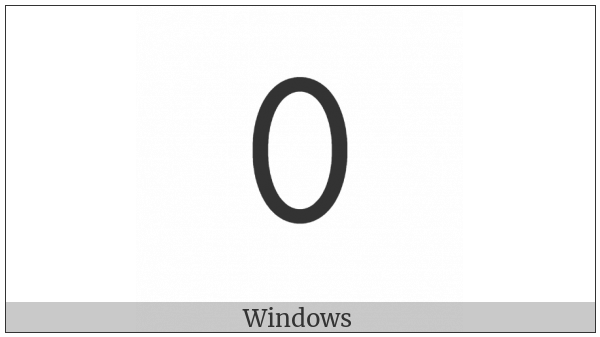 Ol Chiki Digit Zero on various operating systems