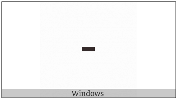 Modifier Letter Minus Sign on various operating systems