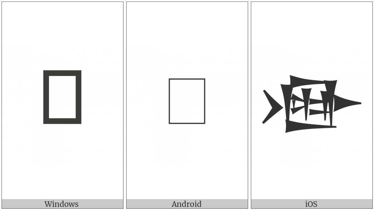 Cuneiform Sign Ak Times Shita Plus Gish on various operating systems