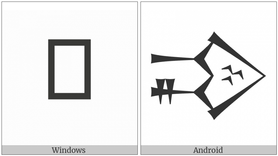 Cuneiform Sign Geshtin Times Kur on various operating systems
