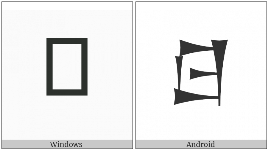 Cuneiform Sign Ku on various operating systems