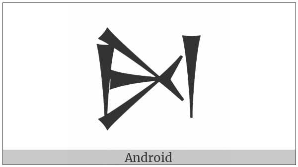 Cuneiform Sign Kushu2 on various operating systems