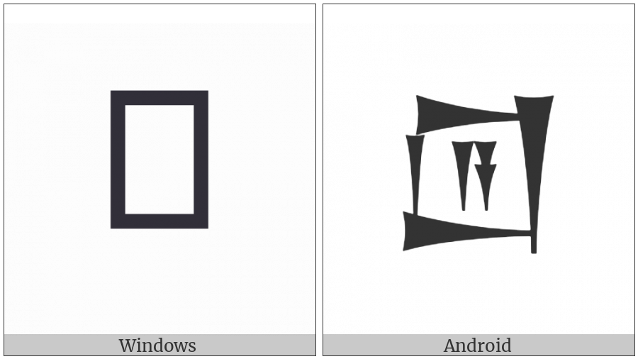 Cuneiform Sign Lagab Times A on various operating systems