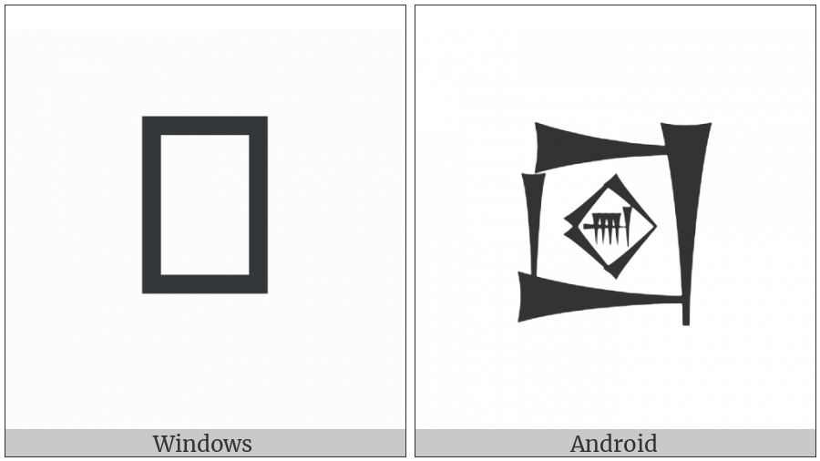 Cuneiform Sign Lagab Times Hi Times Nun on various operating systems