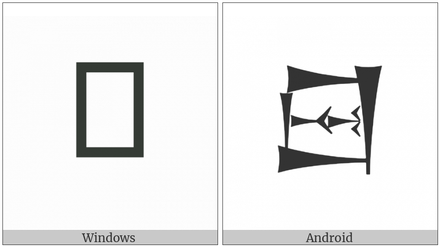 Cuneiform Sign Lagab Times Kul on various operating systems
