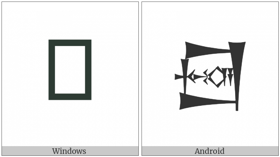 Cuneiform Sign Lagab Times Kul Plus Hi Plus A on various operating systems