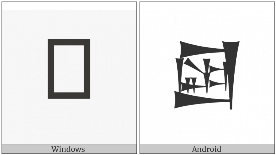 Cuneiform Sign Lagab Times Shita Plus Gish Tenu on various operating systems