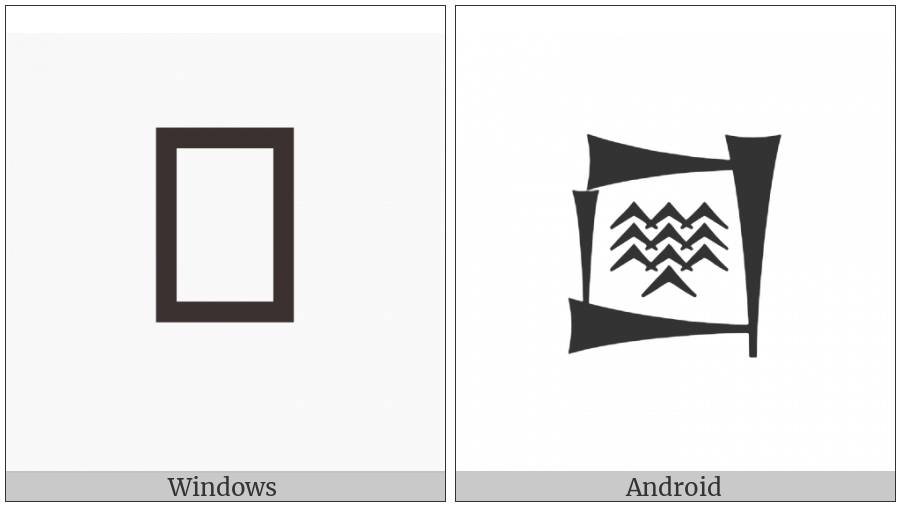 Cuneiform Sign Lagab Times Sum on various operating systems