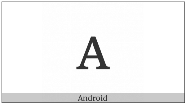 Latin Letter Small Capital A on various operating systems