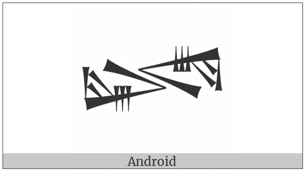 Cuneiform Sign Lu2 Opposing Lu2 on various operating systems