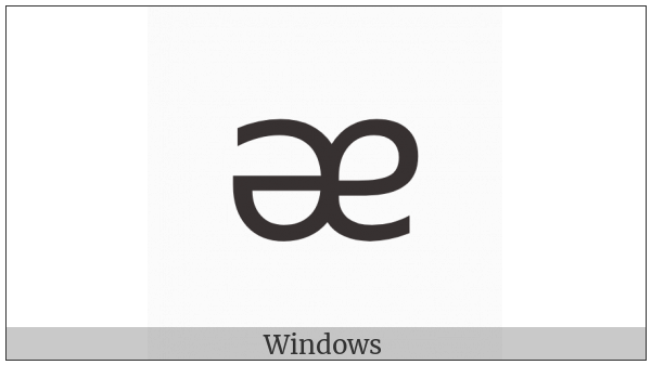 Latin Small Letter Turned Ae on various operating systems