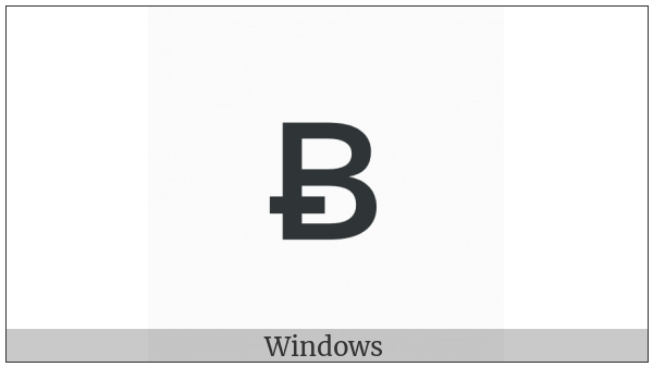 Latin Letter Small Capital Barred B on various operating systems