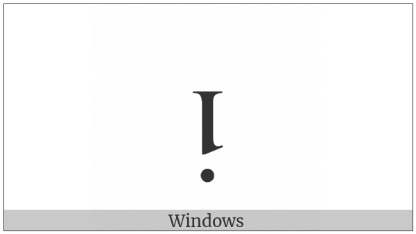 Latin Small Letter Turned I on various operating systems