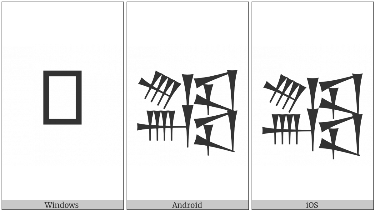 Cuneiform Sign Nun Crossing Nun Lagar Over Lagar on various operating systems