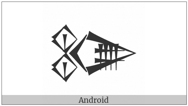 Cuneiform Sign Nunuz Ab2 Times U2 on various operating systems