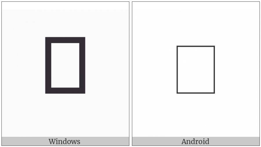 Cuneiform Sign Pi Crossing Pi on various operating systems