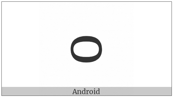 Latin Small Letter Sideways O on various operating systems
