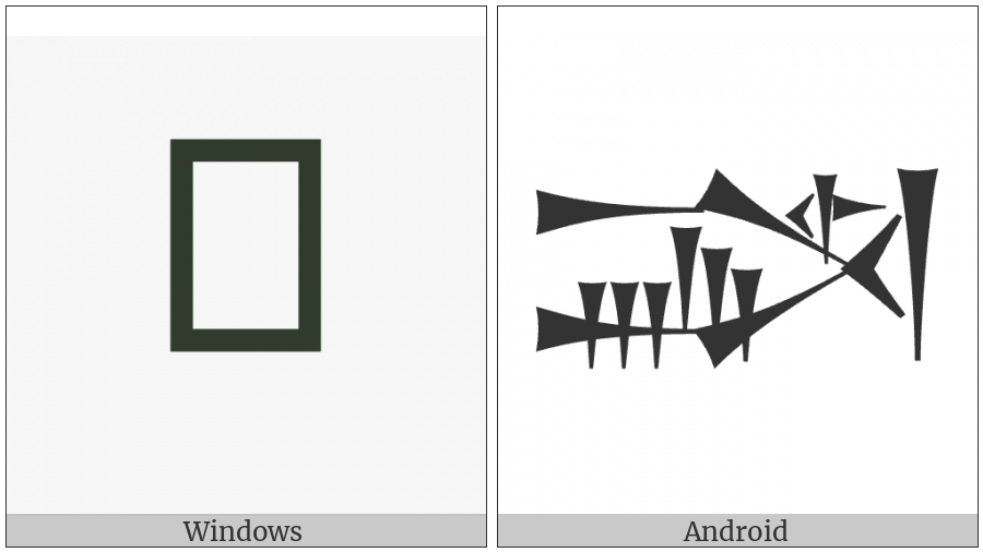 Cuneiform Sign Shim Times Igi on various operating systems