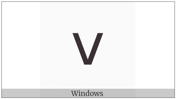 Latin Letter Small Capital V on various operating systems