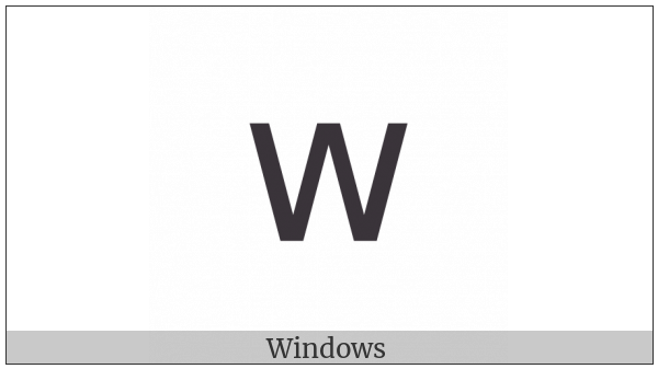 Latin Letter Small Capital W on various operating systems