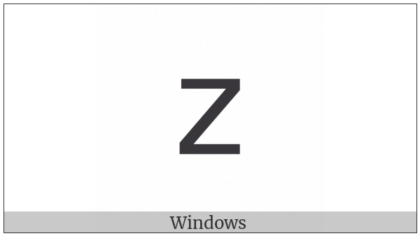 Latin Letter Small Capital Z on various operating systems