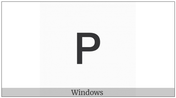 Greek Letter Small Capital Rho on various operating systems