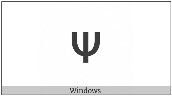 Greek Letter Small Capital Psi on various operating systems