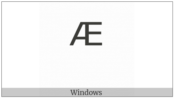 Modifier Letter Capital Ae on various operating systems