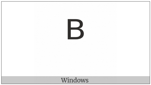 Modifier Letter Capital B on various operating systems