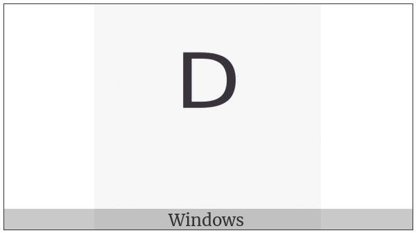 Modifier Letter Capital D on various operating systems