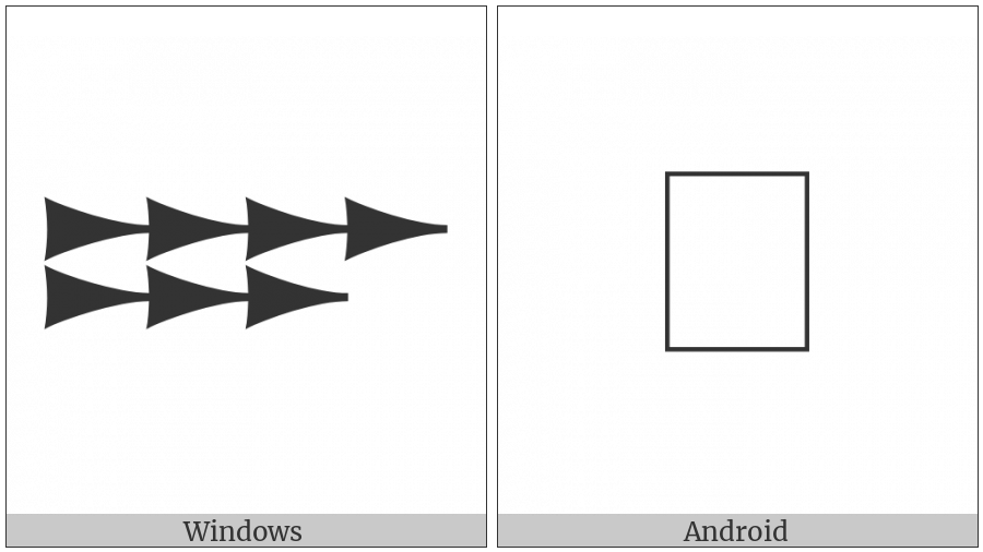 Cuneiform Numeric Sign Seven Ash on various operating systems