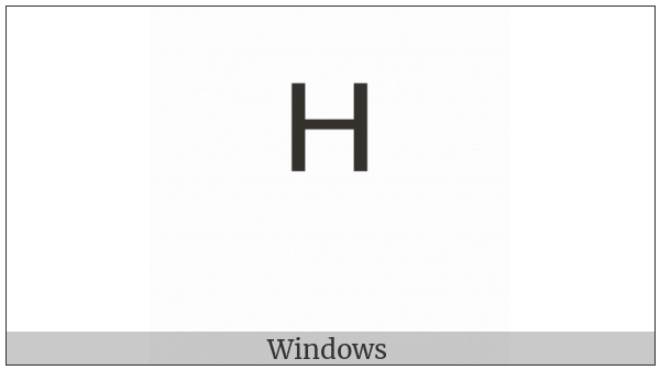 Modifier Letter Capital H on various operating systems
