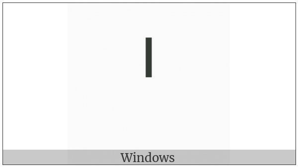 Modifier Letter Capital I on various operating systems