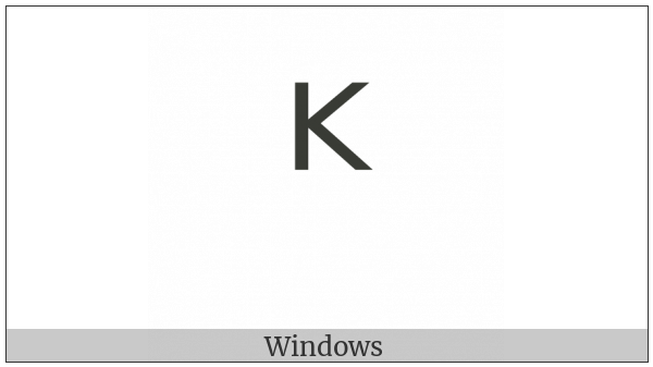 Modifier Letter Capital K on various operating systems
