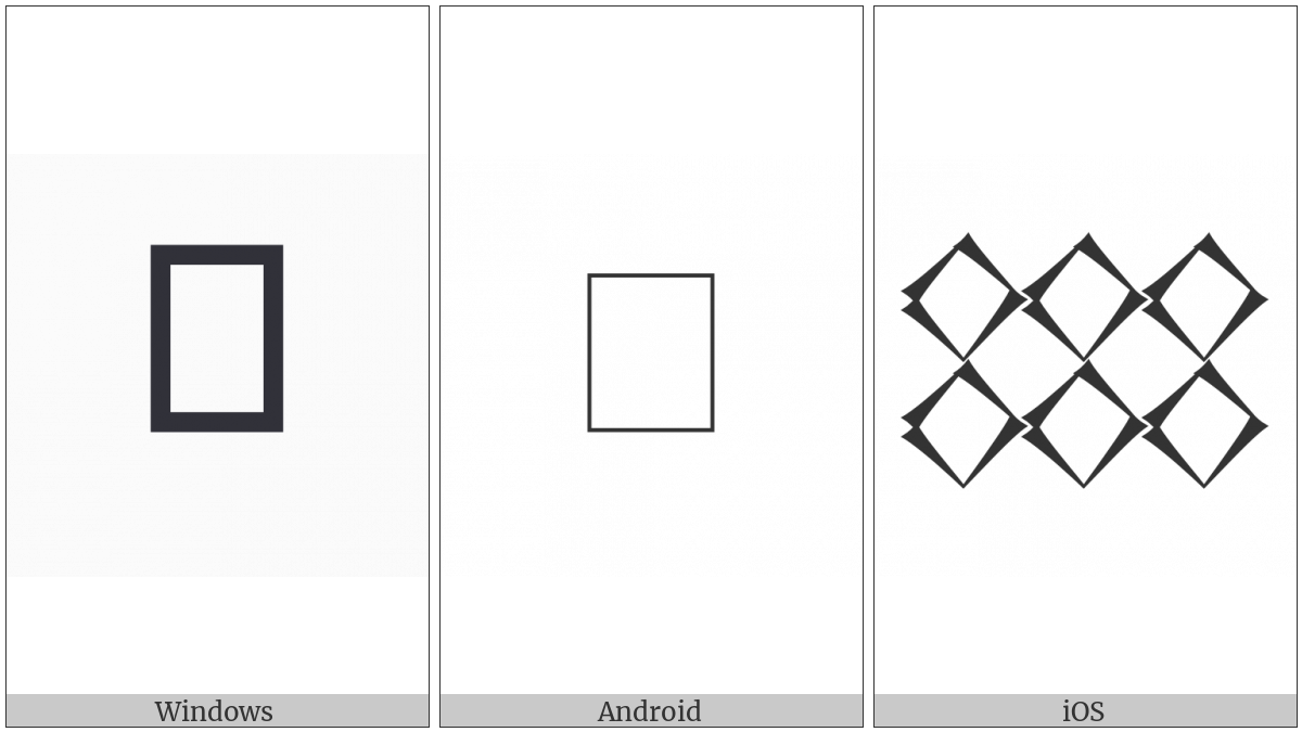 Cuneiform Numeric Sign Six Shar2 on various operating systems