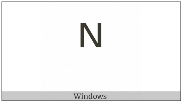 Modifier Letter Capital N on various operating systems