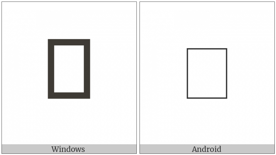 Cuneiform Numeric Sign Four Ban2 Variant Form on various operating systems