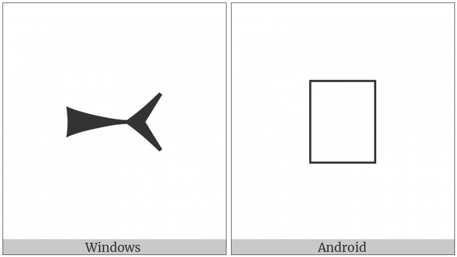 Cuneiform Numeric Sign One Eshe3 on various operating systems
