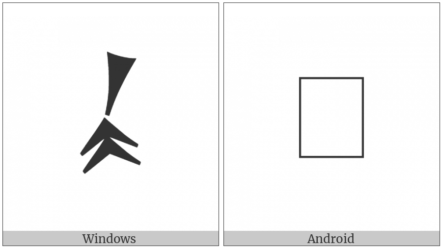 Cuneiform Numeric Sign One Half Gur on various operating systems