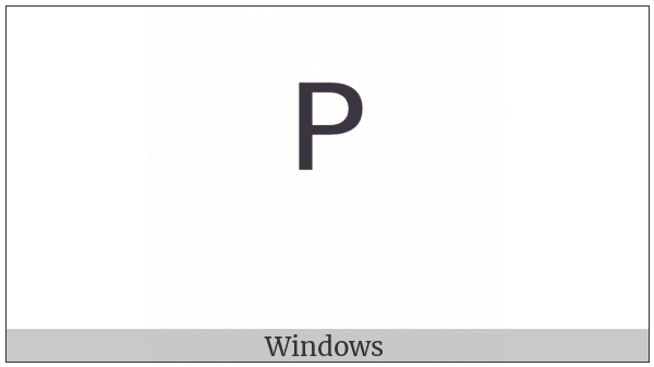 Modifier Letter Capital P on various operating systems