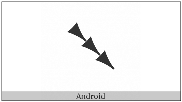 Cuneiform Punctuation Sign Diagonal Tricolon on various operating systems