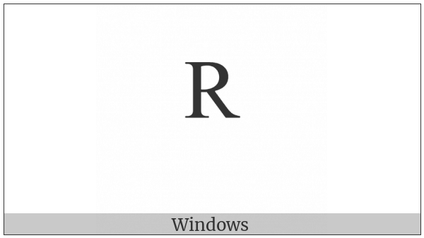 Modifier Letter Capital R on various operating systems
