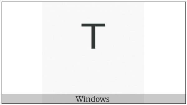 Modifier Letter Capital T on various operating systems