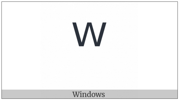 Modifier Letter Capital W on various operating systems