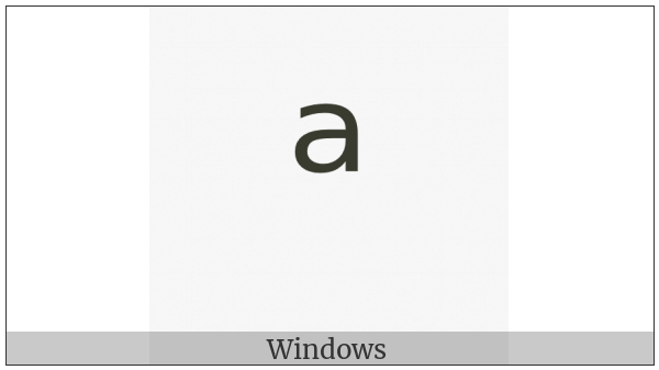 Modifier Letter Small A on various operating systems