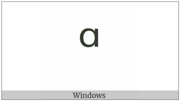 Modifier Letter Small Alpha on various operating systems